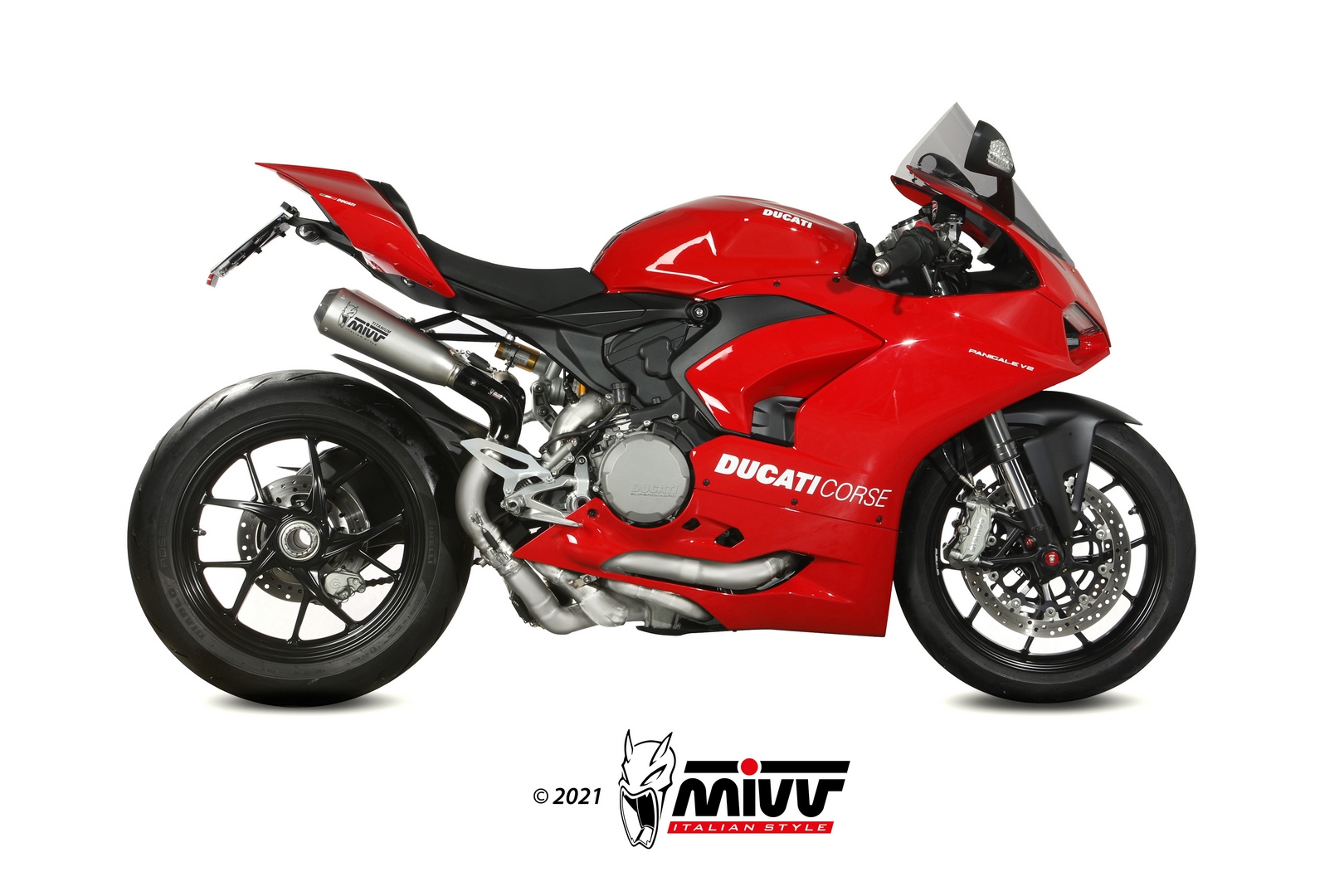 MIVV Full System 2x2, X-M1 Titan, Alto/High up Exhaust For Ducati Panigale V2 2020-2021