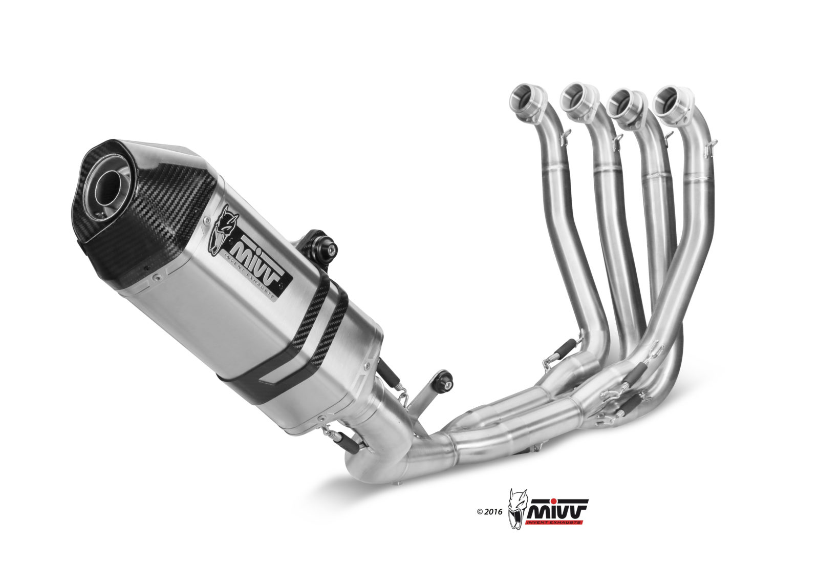 MIVV Full System 4x2x1, Speed Edge Stainless Steel, Standard Exhaust