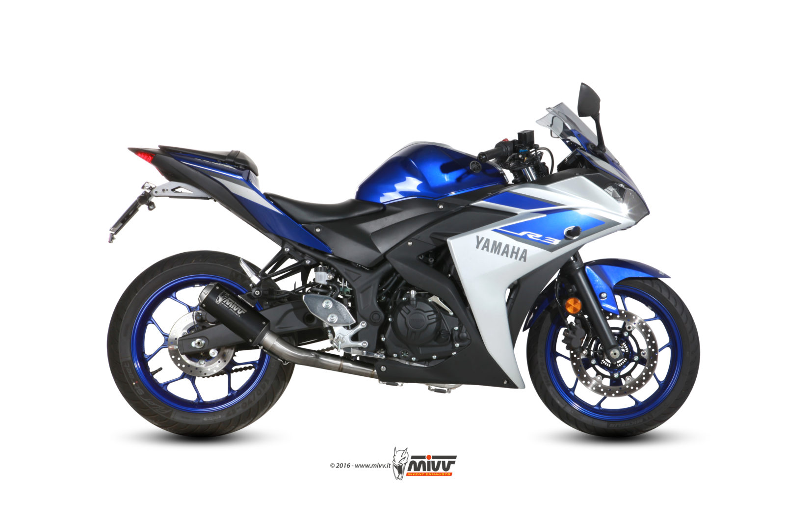 MIVV Full System 2x1, MK3 Black, Standard Exhaust For Yamaha YZF