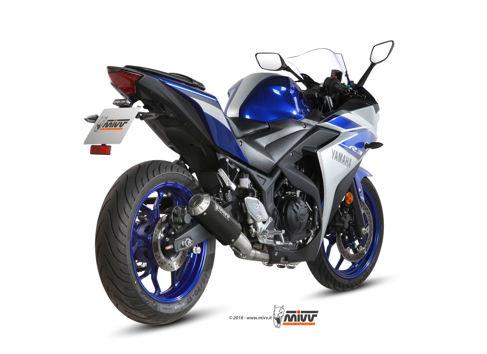 MIVV Full System 2x1, MK3 Black, Standard Exhaust For Yamaha YZF