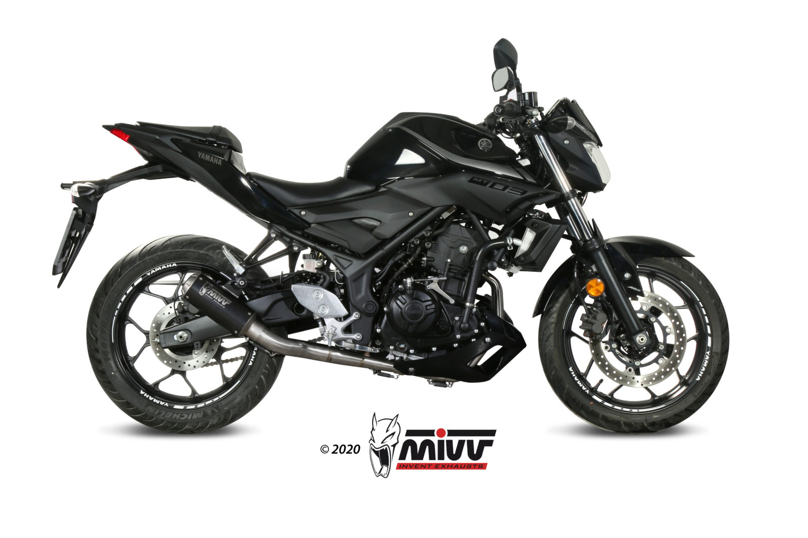 MIVV Full System 2x1, MK3 Black, Standard Exhaust For Yamaha YZF