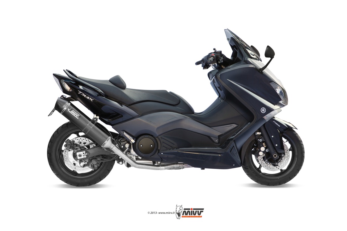 MIVV Full System 2x1, Stronger Black, Standard Exhaust For Yamaha T-Max 530 2012-2016 MIVV Full System 2x1, Stronger Black, Standard Exhaust For Yamaha T-Max 530 2012-2016