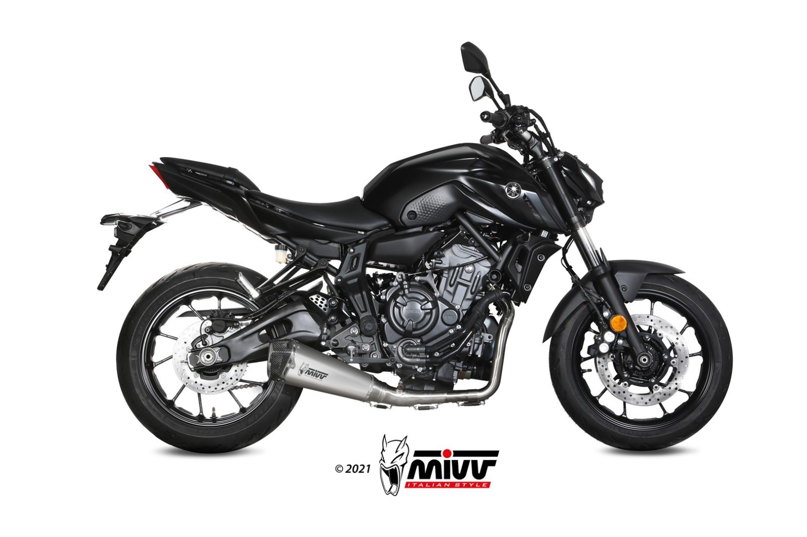MIVV Full System 2x1, Delta Race Stainless Steel, Standard Exhaust For Yamaha MT-07 / FZ-07 2014-2022 MIVV Full System 2x1, Delta Race Stainless Steel, Standard Exhaust For Yamaha MT-07 / FZ-07 2014-2022