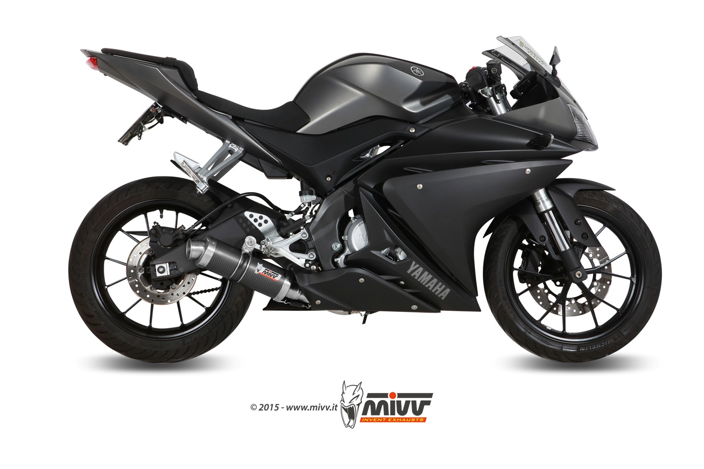 MIVV Full System 1x1, GP Carbon, Standard Exhaust For Yamaha YZF R125 14-18, MT-125 15-19 MIVV Full System 1x1, GP Carbon, Standard Exhaust For Yamaha YZF R125 14-18, MT-125 15-19