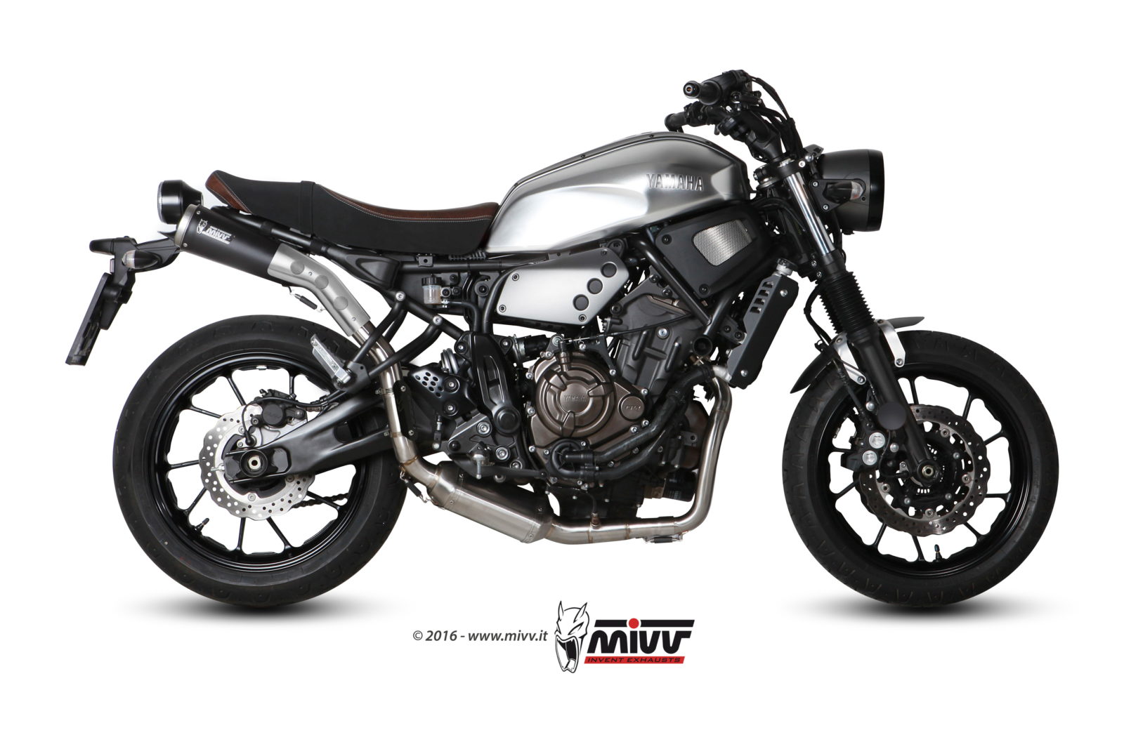 MIVV Full System 2x1, Ghibli Black, Alto/High up Exhaust For Yamaha XSR 700 2016-2022 MIVV Full System 2x1, Ghibli Black, Alto/High up Exhaust For Yamaha XSR 700 2016-2022