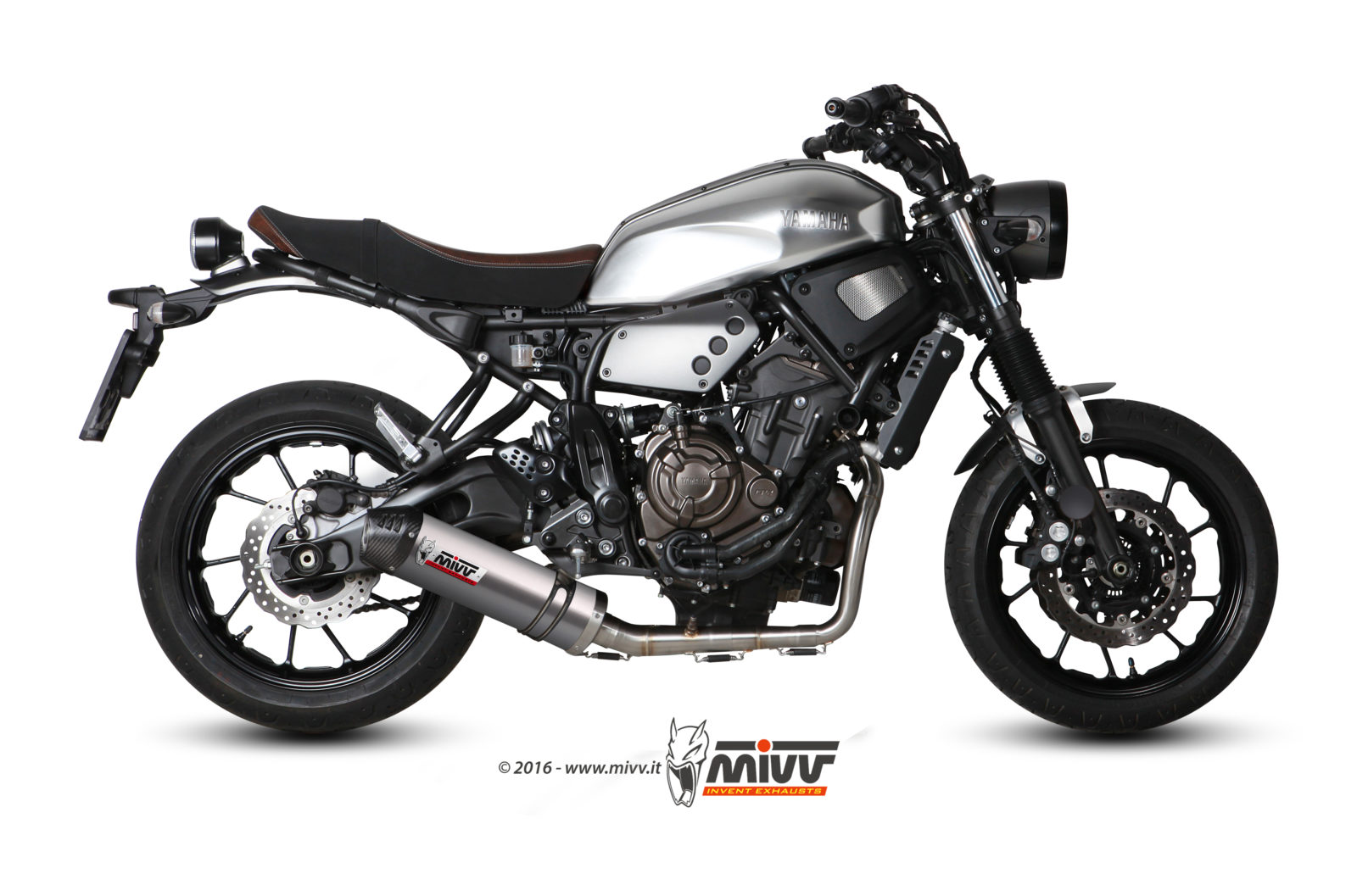 MIVV Full System 2x1, Oval Titanium, Standard Exhaust For Yamaha XSR 700 2016-2022 MIVV Full System 2x1, Oval Titanium, Standard Exhaust For Yamaha XSR 700 2016-2022