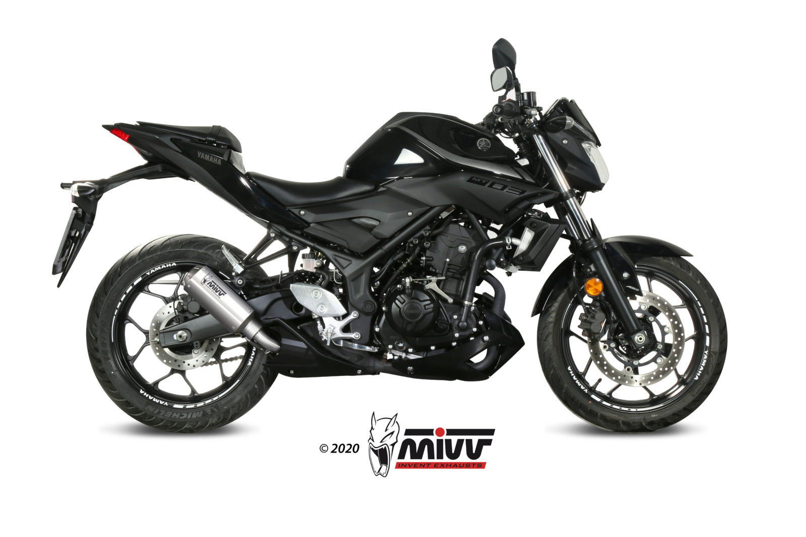 MIVV Slip-on, MK3 Stainless Steel, Standard Exhaust For Yamaha MT-03 2016-2022 MIVV Slip-on, MK3 Stainless Steel, Standard Exhaust For Yamaha MT-03 2016-2022