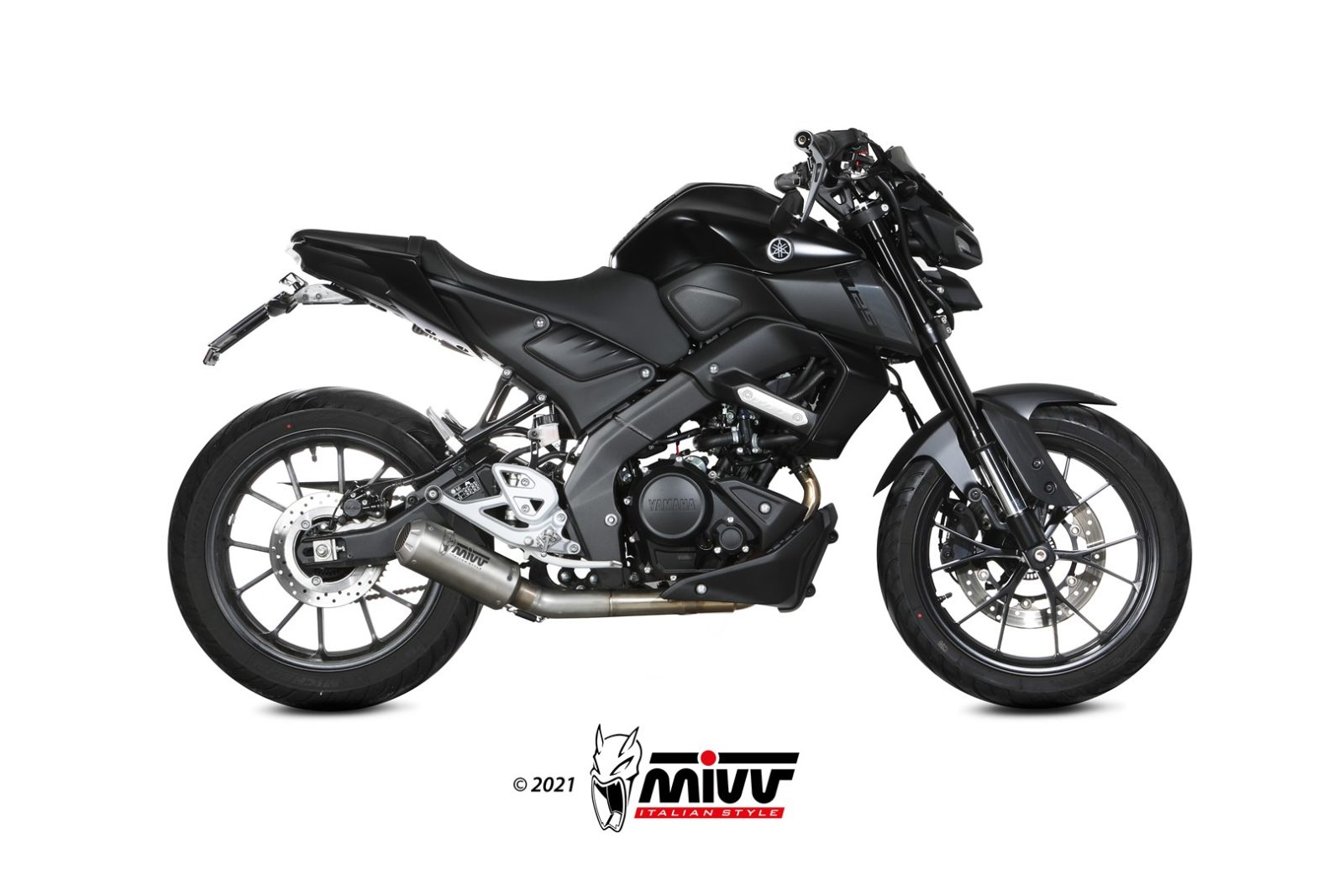 MIVV Full System 1x1, MK3 Stainless Steel, Standard Exhaust For Yamaha MT-125 2020-2022 MIVV Full System 1x1, MK3 Stainless Steel, Standard Exhaust For Yamaha MT-125 2020-2022