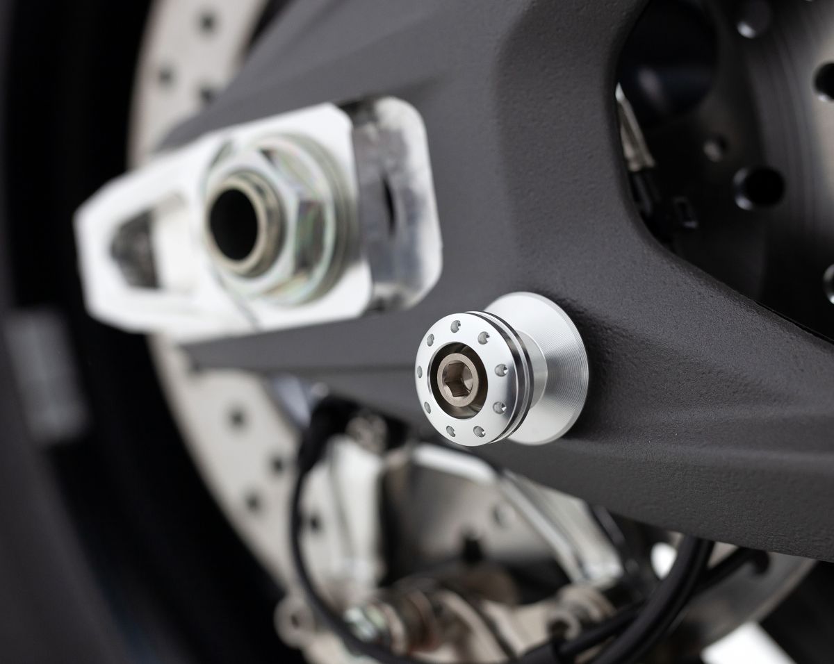 R QIANKONG 2pcs M8 Motorcycle Swing Arm Sliders Spools
