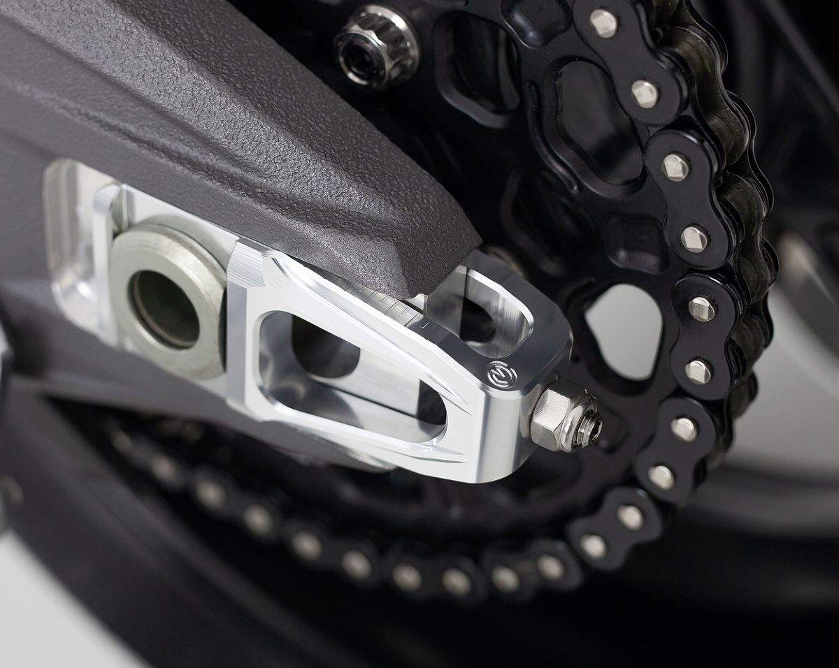Motocorse Billet Aluminum Chain Adjuster and Rear Brake Caliper Support ...