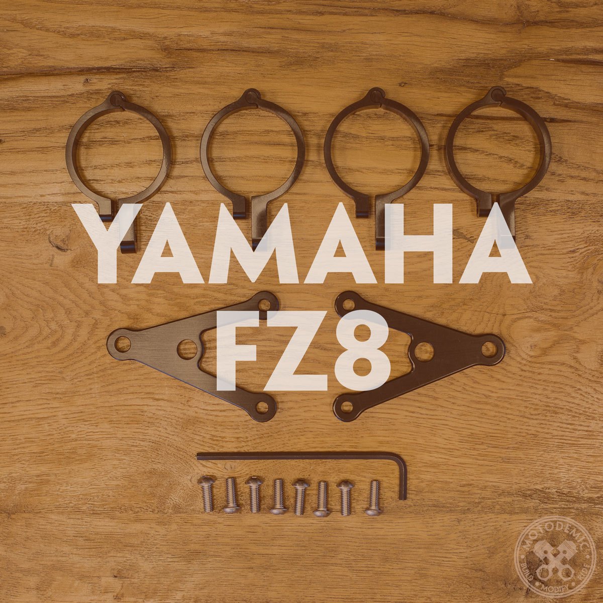 Motodemic Custom Headlight Brackets for Yamaha FZ8