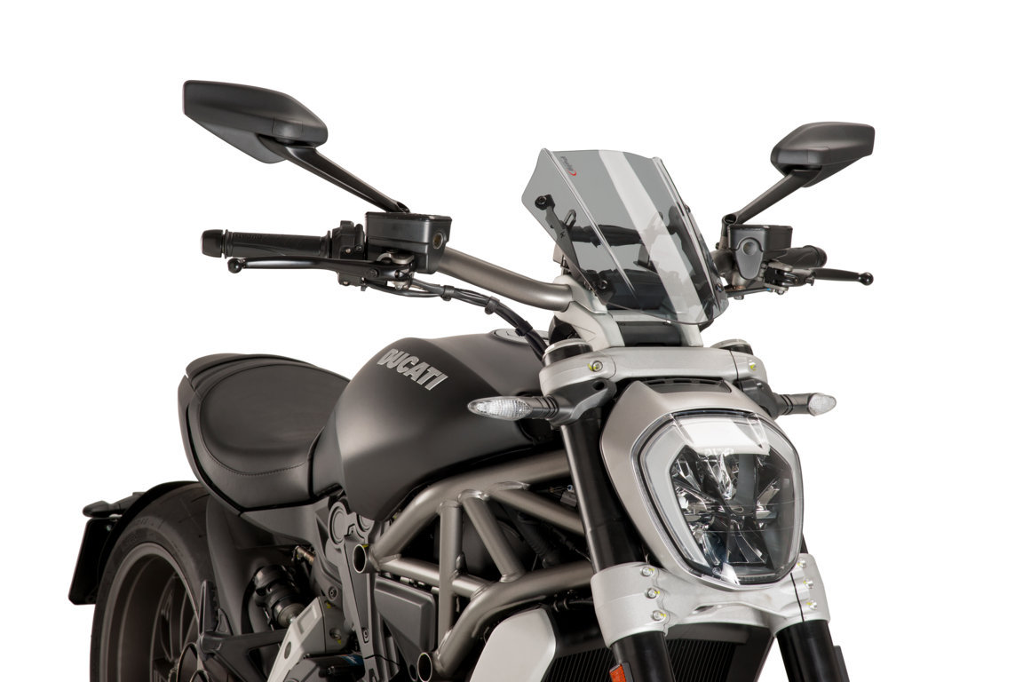 PUIG New Generation Adjustable Sport Windscreen for Ducati XDiavel PUIG New Generation Adjustable Sport Windscreen for Ducati XDiavel