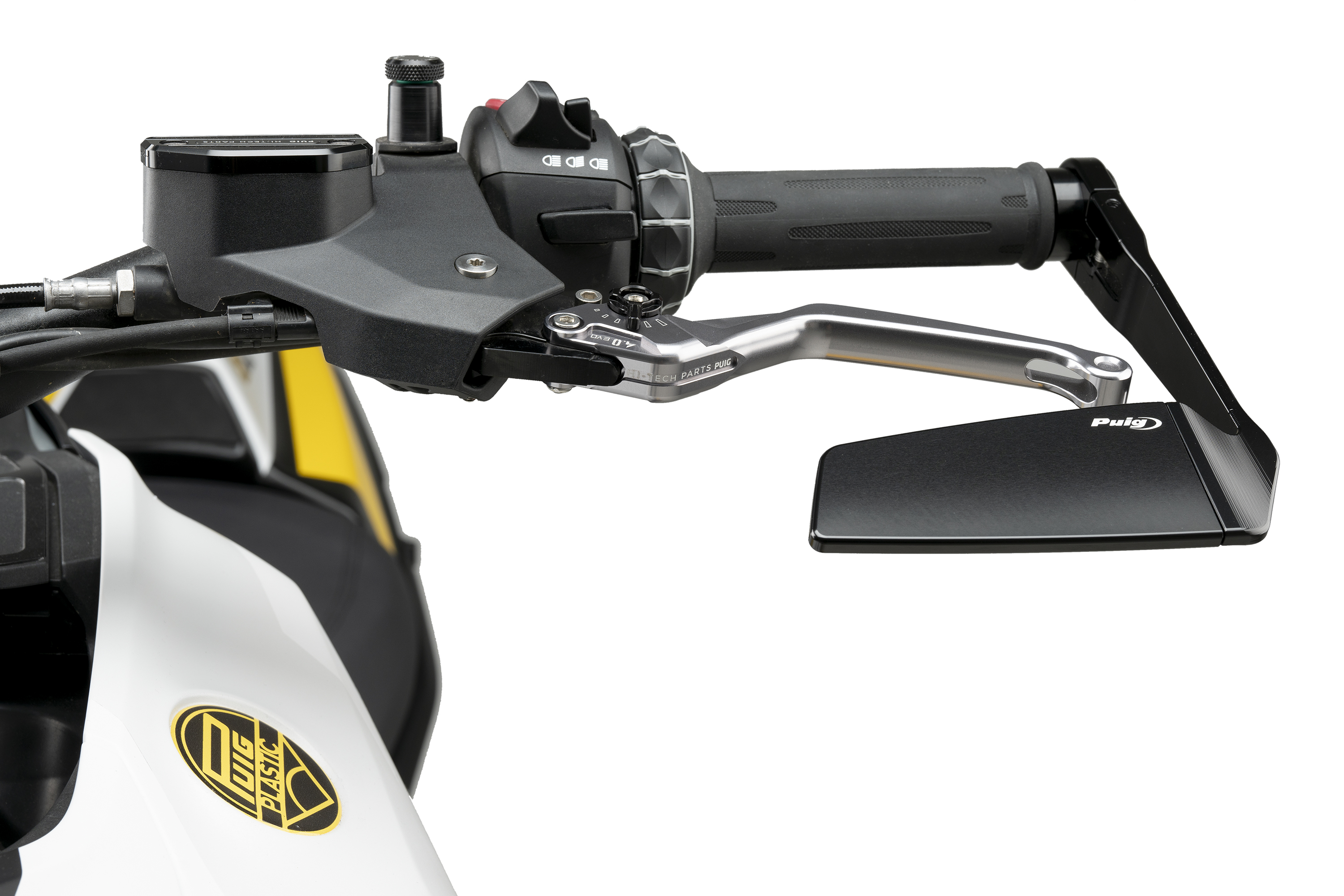 Puig Diablo Rear View Track Lever Guard Bar End Mirrors