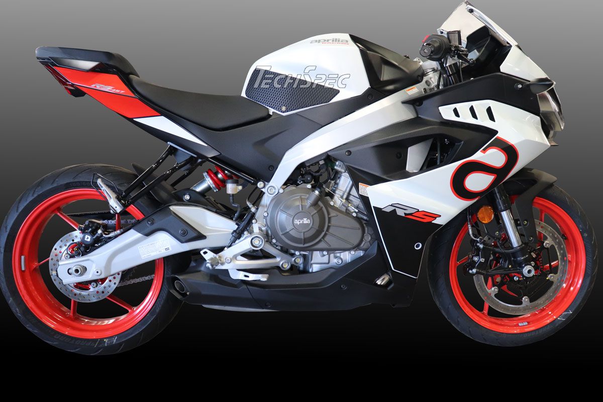 TechSpec Tank Grip Pads for the Aprilia RS 457 (2024+) TechSpec Tank Grip Pads for the Aprilia RS 457 (2024+)