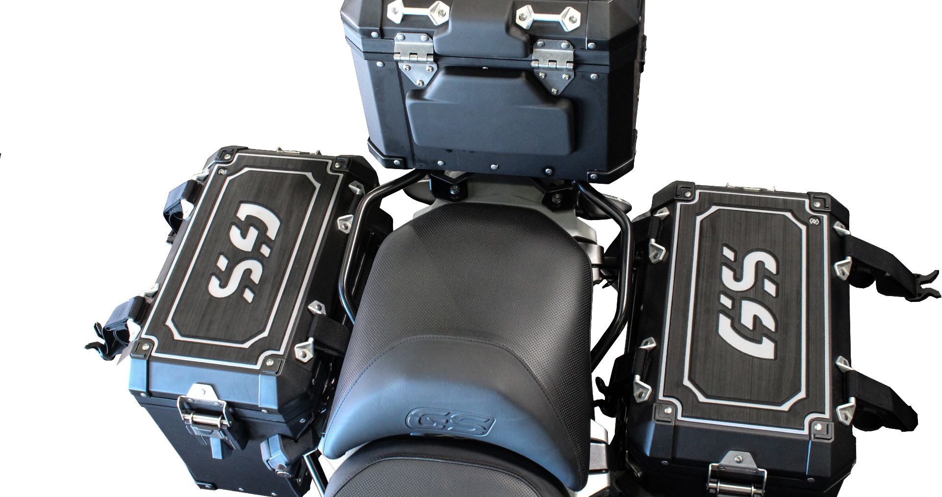 TechSpec Pannier Guards for the BMW R 1200 / 1250 GS (14-24) Left - 44Itr, and Right - 36Itr - Black / Gray TechSpec Pannier Guards for the BMW R 1200 / 1250 GS (14-24) Left - 44Itr, and Right - 36Itr - Black / Gray