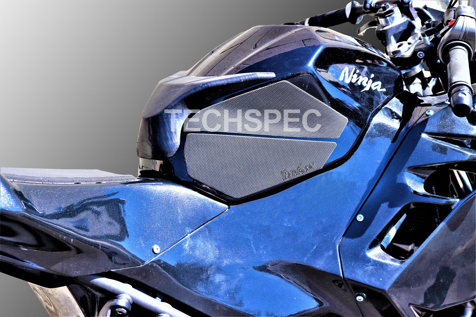 TechSpec Tank Extender and Tank Grip Pads for the Kawasaki Ninja