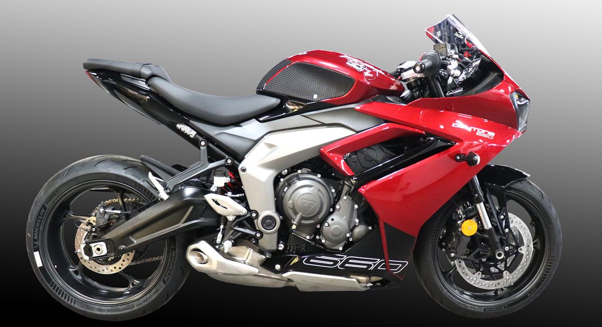 TechSpec Tank Grip Pads - 4 Piece Kit - for the Triumph Daytona 660 (2024+) TechSpec Tank Grip Pads - 4 Piece Kit - for the Triumph Daytona 660 (2024+)
