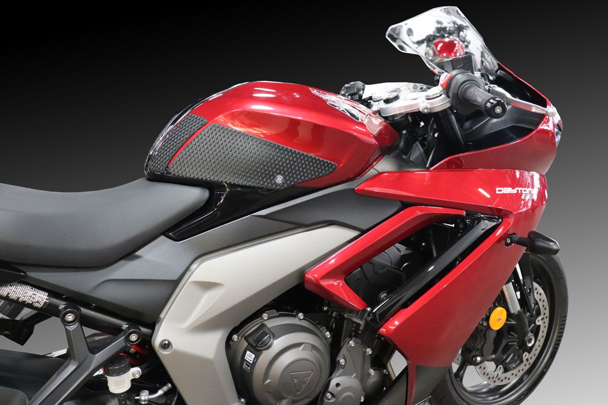 TechSpec Tank Grip Pads - Half Kit - for the Triumph Daytona 660 (2024+) TechSpec Tank Grip Pads - Half Kit - for the Triumph Daytona 660 (2024+)