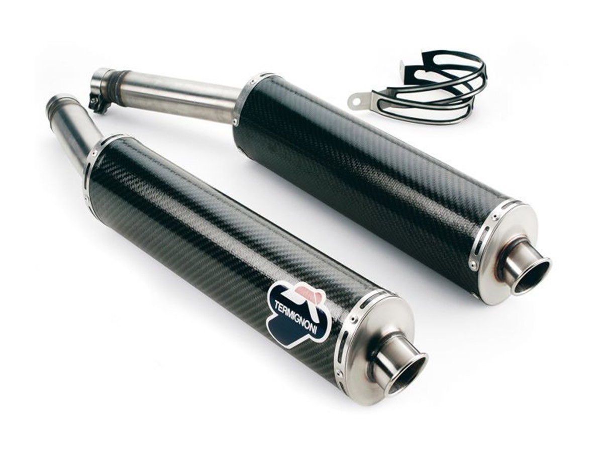 Termignoni Dual Carbon Fiber Slip-on Exhaust for Ducati Supersport (SS) 620/800/1000 (Formally Ducati Performance 96207803B / 96207703B) Termignoni Dual Carbon Fiber Slip-on Exhaust for Ducati Supersport (SS) 620/800/1000 (Formally Ducati Performance 96207803B / 96207703B)