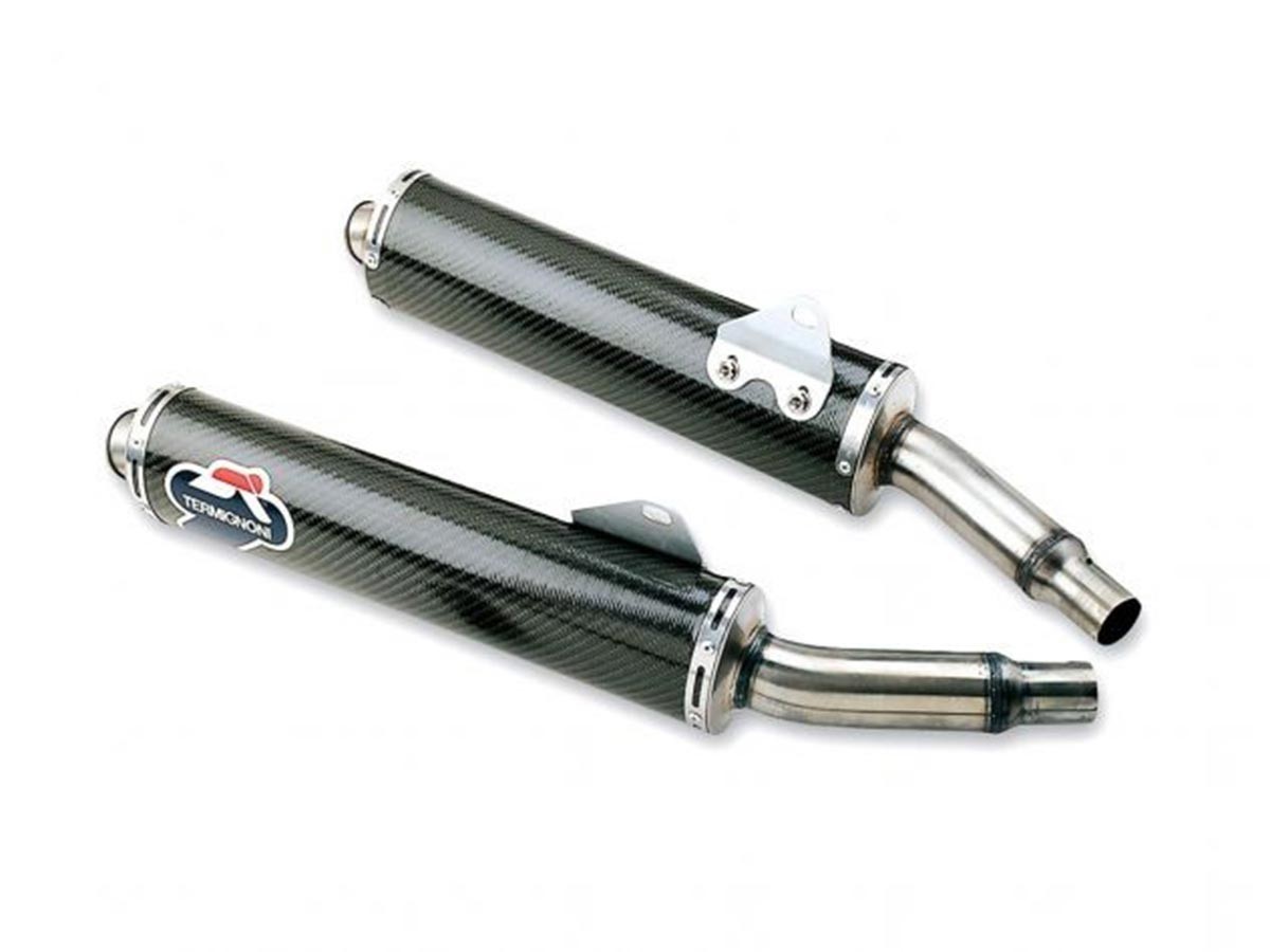 Termignoni Dual Carbon Fiber Slip-on Exhaust for Ducati Monster 620/695/750/800/900/1000/S4 (Formally Ducati Performance 96007700B) Termignoni Dual Carbon Fiber Slip-on Exhaust for Ducati Monster 620/695/750/800/900/1000/S4 (Formally Ducati Performance 96007700B)