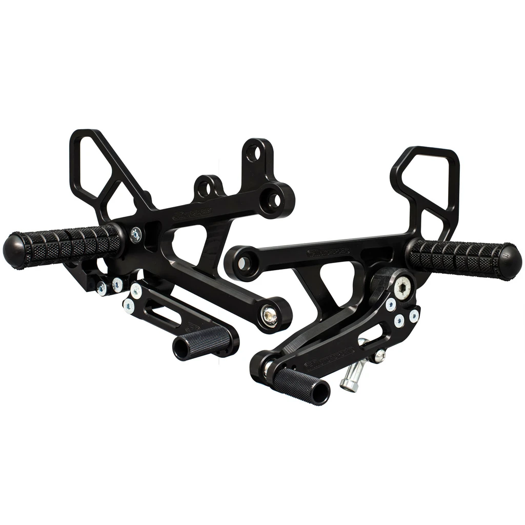 WOODCRAFT Yamaha R6 (2017+) Complete Rear Set Kit GP Shift BLACK - WILL ALSO FIT 2006-16 MODELS WOODCRAFT Yamaha R6 (2017+) Complete Rear Set Kit GP Shift BLACK - WILL ALSO FIT 2006-16 MODELS