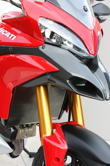 Motocorse Titanium Radiator and Oil Cooler Guards for the 2010-2014 Ducati Multistrada 1200 Motocorse Titanium Radiator and Oil Cooler Guards for the 2010-2014 Ducati Multistrada 1200