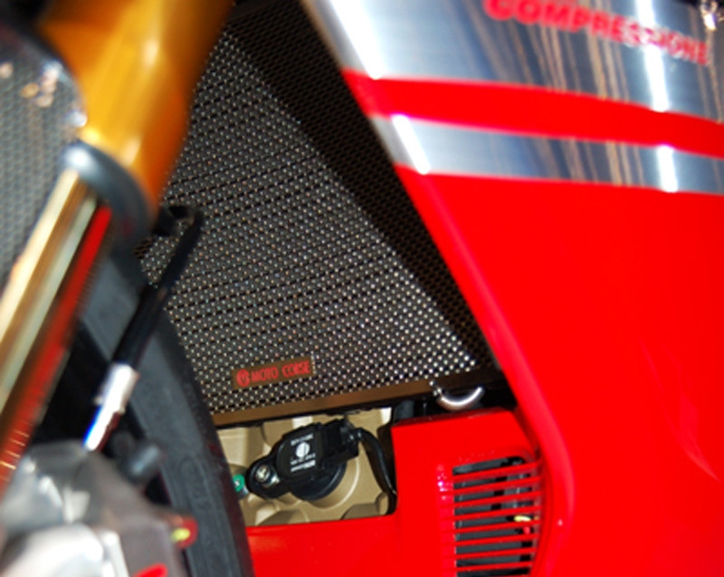 Motocorse Titanium Radiator and Oil Cooler Guards for the Ducati 1198/1098/848 Motocorse Titanium Radiator and Oil Cooler Guards for the Ducati 1198/1098/848