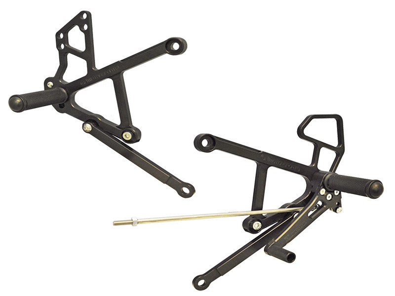 WOODCRAFT Kawasaki Ninja 650R (09-11) Complete Rearset Kit W/Shift & Brake Pedals Black WOODCRAFT Kawasaki Ninja 650R (09-11) Complete Rearset Kit W/Shift & Brake Pedals Black
