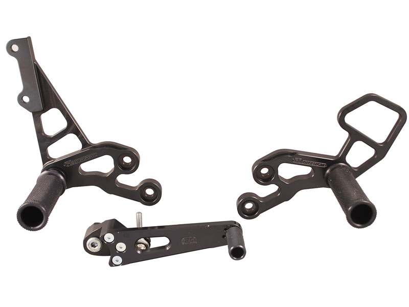 WOODCRAFT Suzuki GSX-R600 / GSX-R750 (06-10) Rearset Kit - with Shift Pedal Black WOODCRAFT Suzuki GSX-R600 / GSX-R750 (06-10) Rearset Kit - with Shift Pedal Black