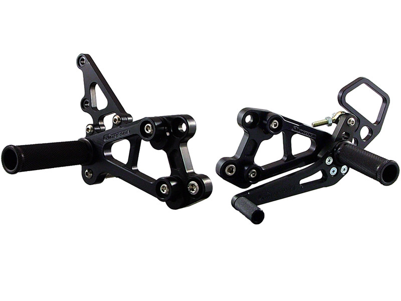 WOODCRAFT Honda CBR600RR (07+) Complete Rearsets Kitwith Pedals Black