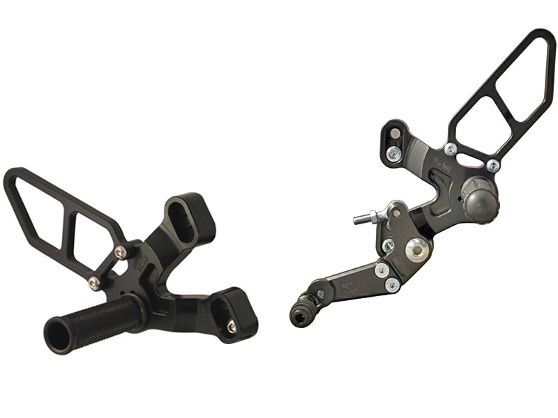 WOODCRAFT Ducati 1198SP (2011) 848 Evo (11-13) Rearset Kit Black w