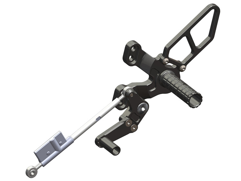 WOODCRAFT Ducati 1198SP (2011) 848 Evo (11-13) Rearset Kit Black w