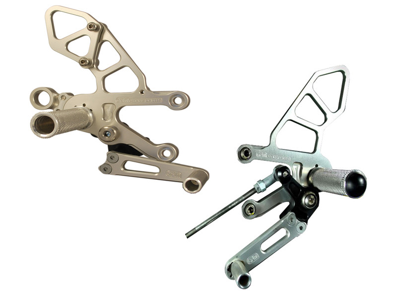 WOODCRAFT Aprilia RSV4 / Tuono V4 (2017+) Full Rearsets Clear Anodized - GP Shift WOODCRAFT Aprilia RSV4 / Tuono V4 (2017+) Full Rearsets Clear Anodized - GP Shift