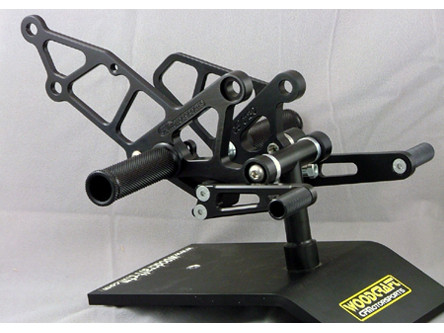 WOODCRAFT Kawasaki Ninja 250 (EX250) (88-07) Rearset Kit Complete w/Pedals Black WOODCRAFT Kawasaki Ninja 250 (EX250) (88-07) Rearset Kit Complete w/Pedals Black
