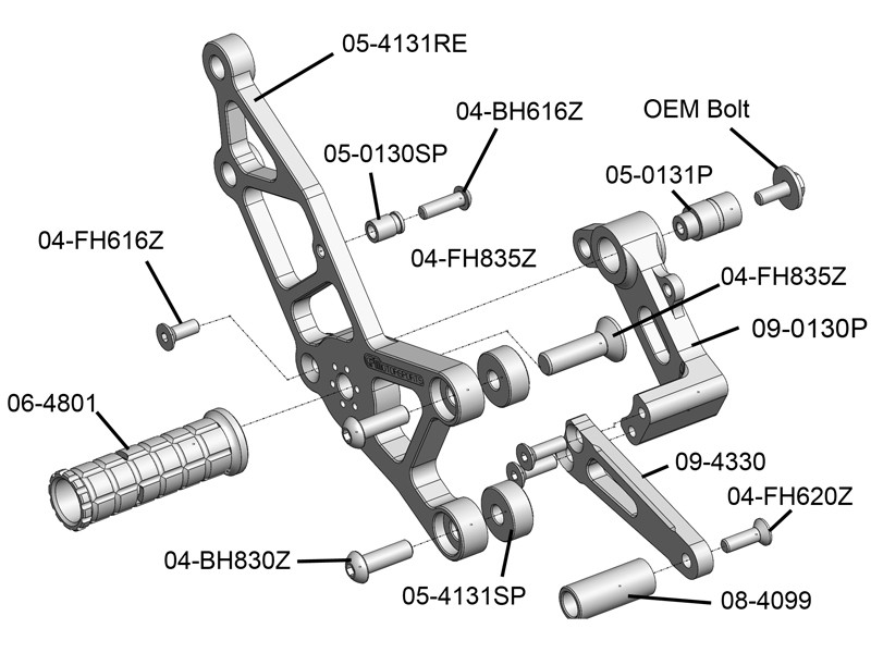 WOODCRAFT Kawasaki Ninja 250R (EX250) (08-12) Black