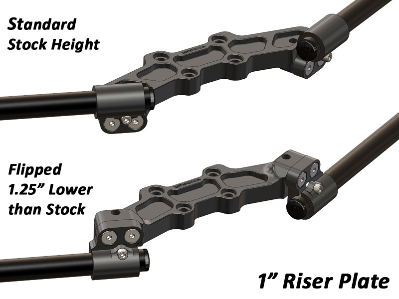 WOODCRAFT Ducati Monster 696/796/1100 Clipon Riser Adapter Plate w