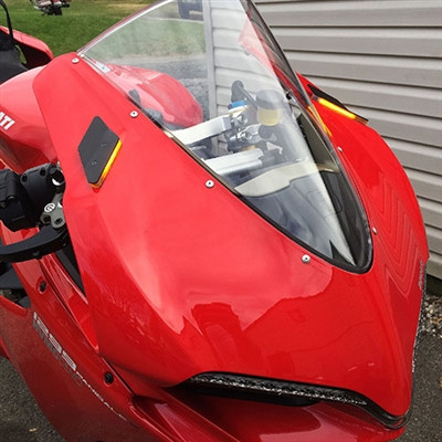 New Rage Cycles Ducati 1199 Panigale Mirror Block Off Front LED Turn Signals New Rage Cycles Ducati 1199 Panigale Mirror Block Off Front LED Turn Signals