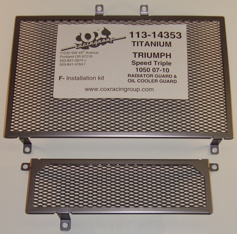 Cox Racing Radiator Guards for the Triumph 1050 Speed Triple (07-10)