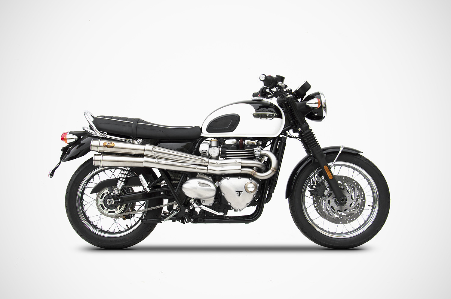 ZARD 2-2 High Mount Full Exhaust System for the Bonneville T-120 (2016+) ZARD 2-2 High Mount Full Exhaust System for the Bonneville T-120 (2016+)
