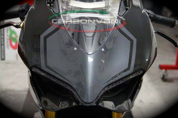CARBONVANI - DUCATI 1299 PANIGALE CARBON FIBER HEADLIGHT FAIRING - RACING VERSION CARBONVANI - DUCATI 1299 PANIGALE CARBON FIBER HEADLIGHT FAIRING - RACING VERSION