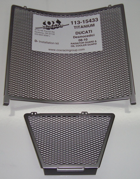 Cox Racing Radiator Guards for the Ducati Desmosedici RR
