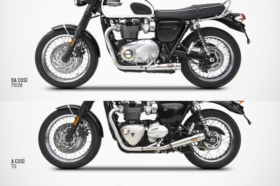 ZARD 'Low' to 'Slim' Conversion Kit for the Bonneville T-120 (2016+) ZARD 'Low' to 'Slim' Conversion Kit for the Bonneville T-120 (2016+)