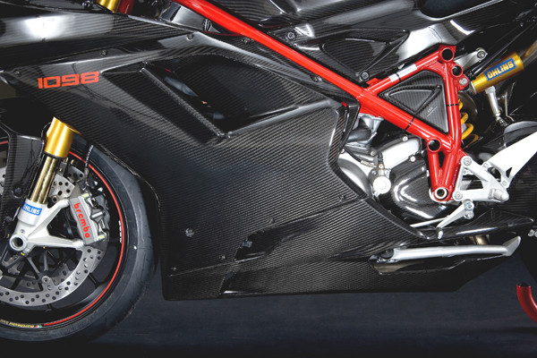 CARBONDRY DUCATI 848 1098 1198 CARBON FIBER SIDE FAIRINGS PAIR