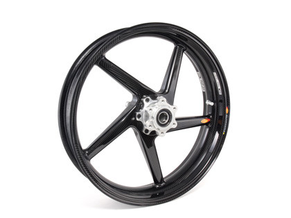 BST Diamond TEK 5 Spoke Carbon Fiber Front Wheel for the BMW HP4 and S1000RR w/ premium wheels - 3.5 x 17