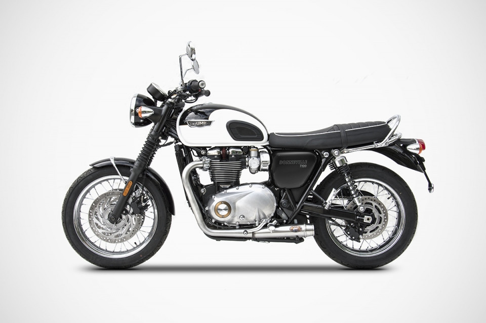 ZARD 2-2 Exhaust System for the Bonneville T-120 (2016+) - KEEPS OE CAT ZARD 2-2 Exhaust System for the Bonneville T-120 (2016+) - KEEPS OE CAT