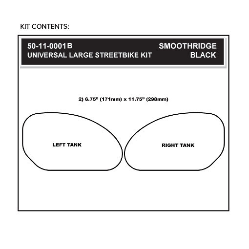 STOMP GRIP Universal Large Streetbike Traction Pad Kit 6.75/" x 11.75/" Clear