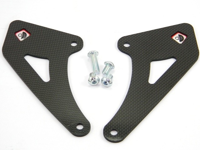 DBK Special Parts (Ducabike) Carbon Fiber Heel Guards for the Ducati Hypermotard 1100 and Multistrada 620/1000/1100 DBK Special Parts (Ducabike) Carbon Fiber Heel Guards for the Ducati Hypermotard 1100 and Multistrada 620/1000/1100