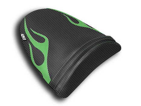 LUIMOTO (Flame Edition) Passenger Seat Cover for the KAWASAKI ZX-6R 636 (03-04) LUIMOTO (Flame Edition) Passenger Seat Cover for the KAWASAKI ZX-6R 636 (03-04)