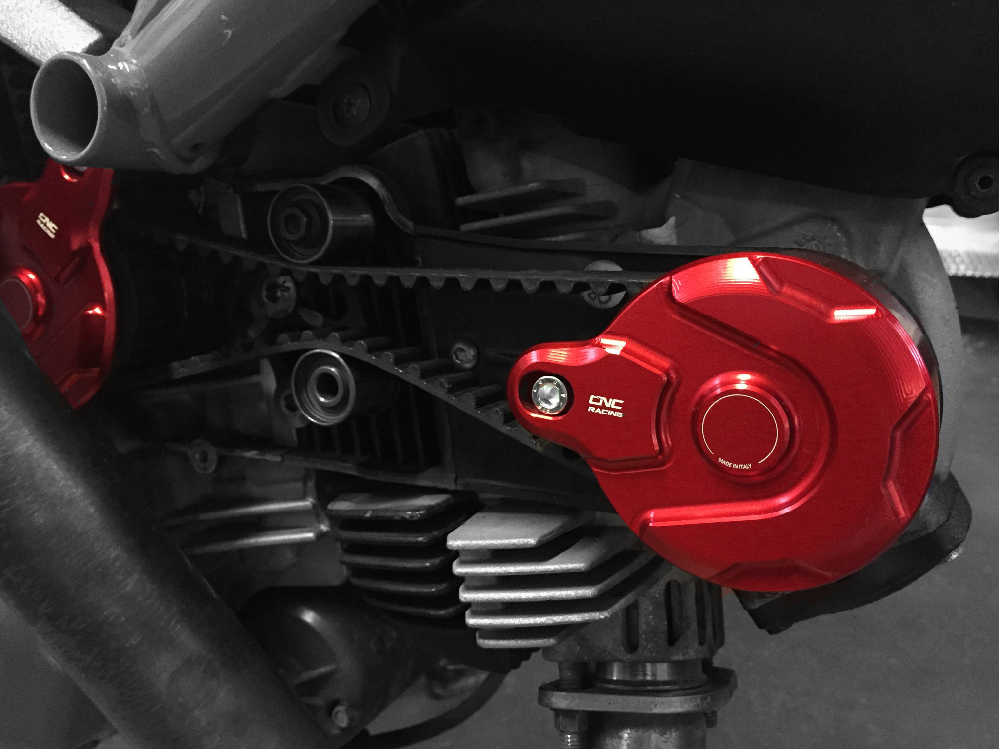 CNC Racing Timing Belt Covers for Ducati Scrambler Hypermotard 796 and Monster 1100Evo/796/696