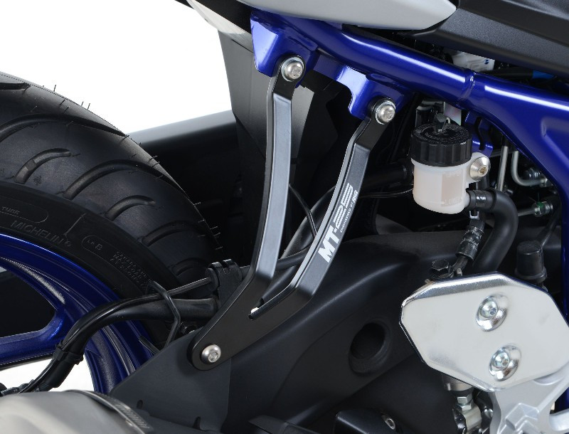 R&G Racing Exhaust Hanger & left hand footrest blanking plate (kit) Black Yamaha MT-25 R&G Racing Exhaust Hanger & left hand footrest blanking plate (kit) Black Yamaha MT-25